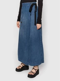 Best Pirce ✨ G-Star Raw Γυναίκες Maxi Φούστα τζιν Wrap D19671-C966-C945 Μπλε Regular Fit 👏