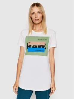 Αγορά 😍 G-Star Raw Γυναίκες T-shirts T-Shirt D21237-336-110 Λευκό Slim Fit ❤️