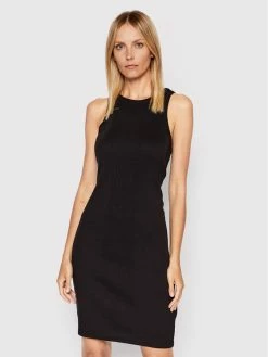 Προώθηση 🥰 G-Star Raw Γυναίκες Καθημερινά Φορέματα Φόρεμα καθημερινό Engineered Rib D21384-C678-6484 Μαύρο Slim Fit 🌟