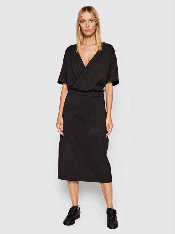 Νέος 😉 G-Star Raw Γυναίκες Καθημερινά Φορέματα Φόρεμα καθημερινό Bohdana D21296-B771-6484 Μαύρο Straight Fit 🧨