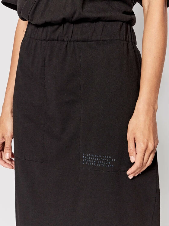 Νέος 😉 G-Star Raw Γυναίκες Καθημερινά Φορέματα Φόρεμα καθημερινό Bohdana D21296-B771-6484 Μαύρο Straight Fit 🧨 - Image 4