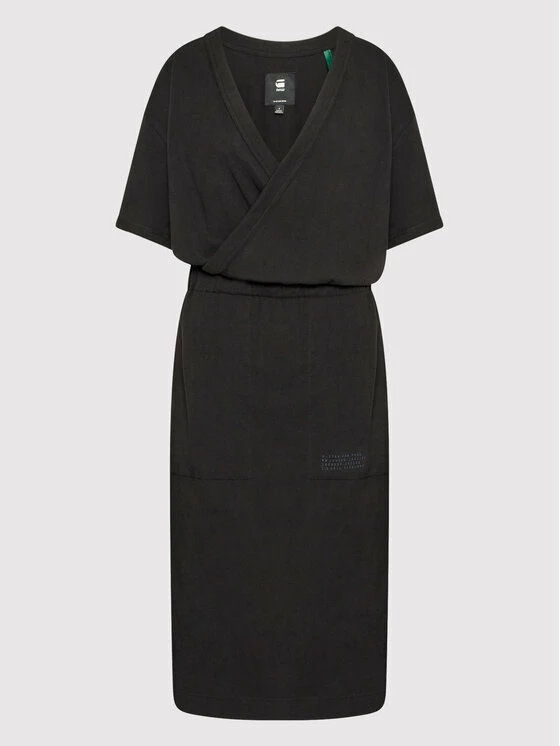 Νέος 😉 G-Star Raw Γυναίκες Καθημερινά Φορέματα Φόρεμα καθημερινό Bohdana D21296-B771-6484 Μαύρο Straight Fit 🧨 - Image 5