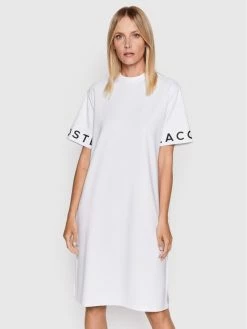 Αγορά 🧨 Lacoste Γυναίκες Καθημερινά Φορέματα Φόρεμα καθημερινό EF0107 Λευκό Relaxed Fit 🤩