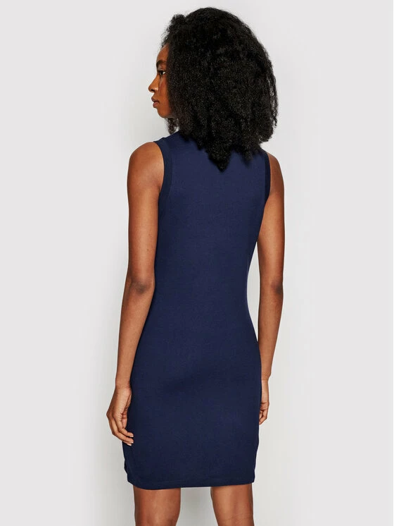 Η καλύτερη συμφωνία ❤️ Lacoste Γυναίκες Καθημερινά Φορέματα Φόρεμα καθημερινό EF1353 Σκούρο μπλε Slim Fit ⌛ - Image 3