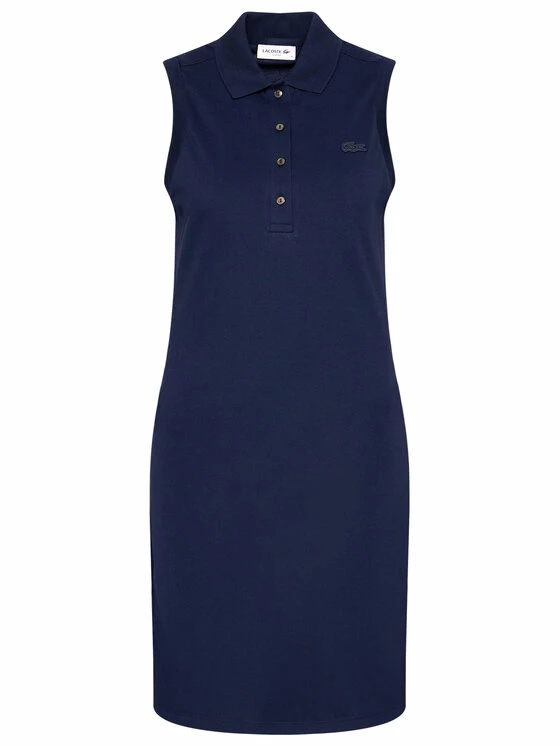 Η καλύτερη συμφωνία ❤️ Lacoste Γυναίκες Καθημερινά Φορέματα Φόρεμα καθημερινό EF1353 Σκούρο μπλε Slim Fit ⌛ - Image 5