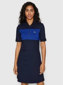 Best Pirce 🎉 Lacoste Γυναίκες Καθημερινά Φορέματα Φόρεμα καθημερινό EF1174 Σκούρο μπλε Slim Fit 😉