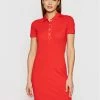 Αγορά 🛒 Lacoste Γυναίκες Καθημερινά Φορέματα Φόρεμα καθημερινό EF5473 Κόκκινο Slim Fit 🎁