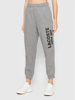 Νέος 🔔 Lacoste Γυναίκες Παντελόνια Φόρμας Παντελόνι φόρμας XF7989 Γκρι Regular Fit ⭐