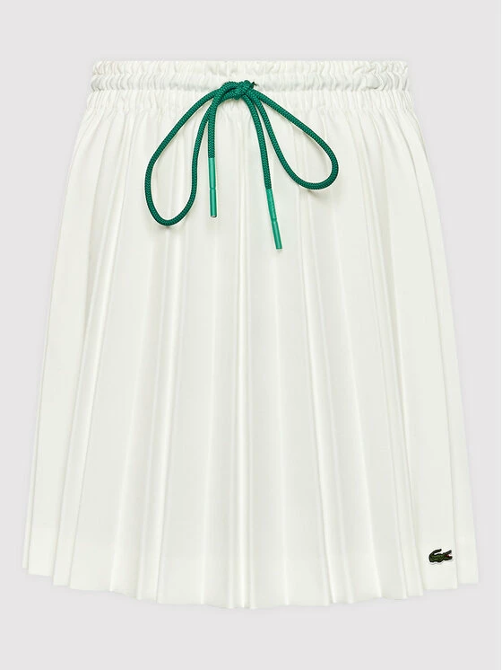 Best Pirce 💯 Lacoste Γυναίκες Mini Πλισέ φούστα JF2504 Λευκό Regular Fit ⌛ - Image 5