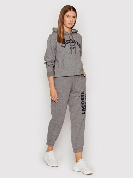 Ολοκαίνουργιο ⭐ Lacoste Γυναίκες Μπλούζες Μπλούζα SF7981 Γκρι Regular Fit 🔔 - Image 2