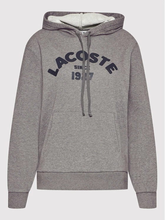 Ολοκαίνουργιο ⭐ Lacoste Γυναίκες Μπλούζες Μπλούζα SF7981 Γκρι Regular Fit 🔔 - Image 5