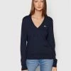 Εκπτωση 🔥 Lacoste Γυναίκες Πουλόβερ AF7013 Σκούρο μπλε Regular Fit ✔️