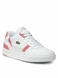 Ολοκαίνουργιο ✔️ Lacoste Γυναίκες Αθλητικά T-Clip 0121 2 Sfa 7-42SFA00301T4 Λευκό 💯