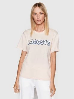 Φτηνός 🎉 Lacoste Γυναίκες T-shirts T-Shirt TF0202 Ροζ Regular Fit ❤️