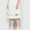 Προώθηση ⌛ Lacoste Γυναίκες Midi Πλισέ φούστα JF0203 Λευκό Regular Fit ⭐