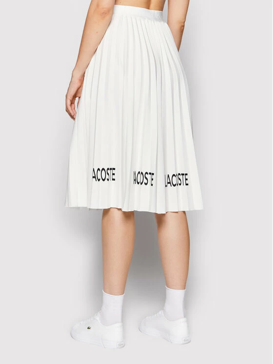 Προώθηση ⌛ Lacoste Γυναίκες Midi Πλισέ φούστα JF0203 Λευκό Regular Fit ⭐ - Image 3