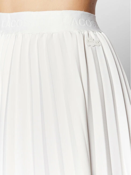 Προώθηση ⌛ Lacoste Γυναίκες Midi Πλισέ φούστα JF0203 Λευκό Regular Fit ⭐ - Image 4