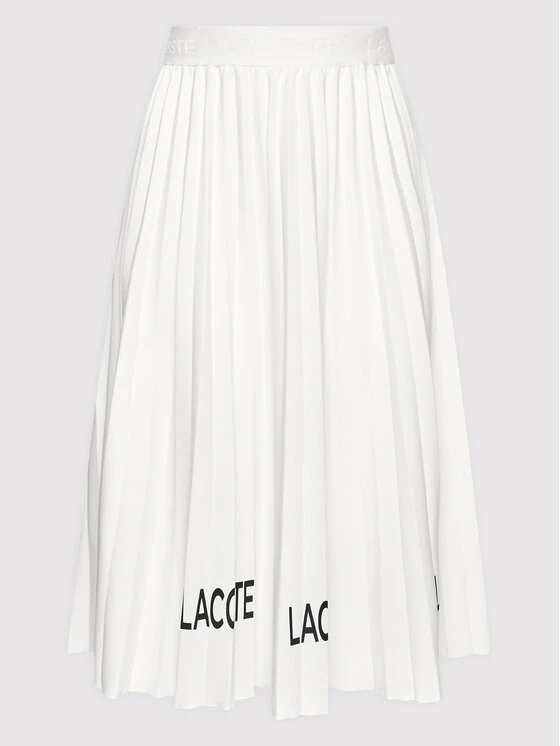 Προώθηση ⌛ Lacoste Γυναίκες Midi Πλισέ φούστα JF0203 Λευκό Regular Fit ⭐ - Image 5