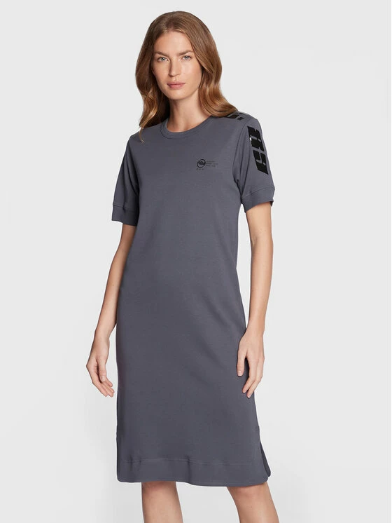 Φτηνός 🤩 G-Star Raw Γυναίκες Καθημερινά Φορέματα Φόρεμα καθημερινό Gel Print D21626-C812-863 Σκούρο μπλε Regular Fit ⭐