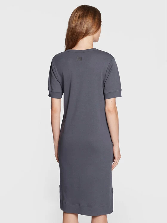 Φτηνός 🤩 G-Star Raw Γυναίκες Καθημερινά Φορέματα Φόρεμα καθημερινό Gel Print D21626-C812-863 Σκούρο μπλε Regular Fit ⭐ - Image 3