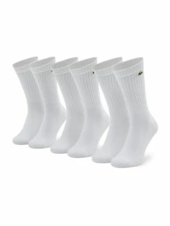 Η καλύτερη συμφωνία ✔️ Lacoste Γυναίκες Ψηλές Κάλτσες Κάλτσες Ψηλές Unisex RA4182 Λευκό ⭐