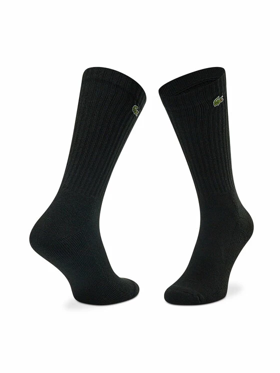 Best Pirce 😍 Lacoste Γυναίκες Ψηλές Κάλτσες Κάλτσες Ψηλές Unisex RA4182 Μαύρο 🤩 - Image 2