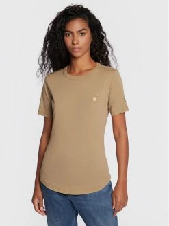 Best Pirce 😍 G-Star Raw Γυναίκες T-shirts T-Shirt Mysid Optic D21241-C506-C941 Μπεζ Slim Fit 👍
