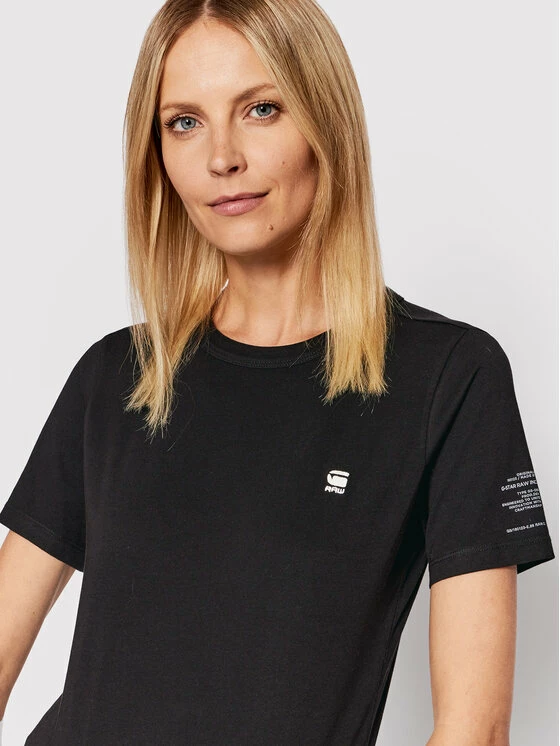 Κουπόνι 😀 G-Star Raw Γυναίκες T-shirts T-Shirt Mysid Optic D21241-C506-6484 Μαύρο Slim Fit 🌟 - Image 4