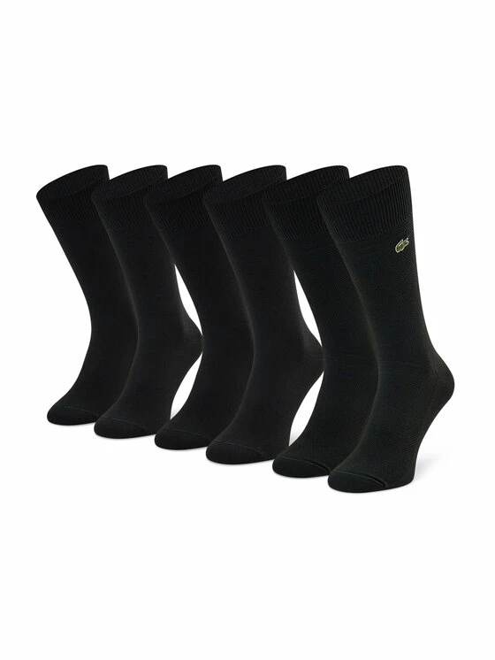 Best Pirce 😉 Lacoste Γυναίκες Ψηλές Κάλτσες Σετ 3 ζευγάρια ψηλές κάλτσες Unisex RA4261 Μαύρο ⭐