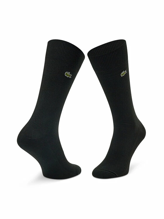 Best Pirce 😉 Lacoste Γυναίκες Ψηλές Κάλτσες Σετ 3 ζευγάρια ψηλές κάλτσες Unisex RA4261 Μαύρο ⭐ - Image 2