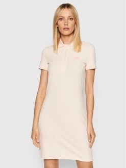 Το φθηνότερο 👍 Lacoste Γυναίκες Καθημερινά Φορέματα Φόρεμα καθημερινό EF5473 Ροζ Slim Fit 🛒
