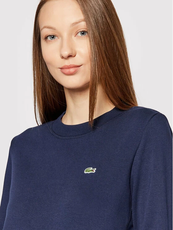 Καλύτερη πώληση 😍 Lacoste Γυναίκες Μπλούζες Χωρίς Φερμουάρ Μπλούζα SF7089 Σκούρο μπλε Regular Fit ✔️ - Image 4