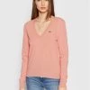Προϋπολογισμός 🔔 Lacoste Γυναίκες Πουλόβερ AF7013 Ροζ Regular Fit 🎁
