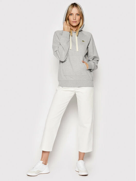 Flash Sale 🤩 Lacoste Μπλούζες Χωρίς Φερμουάρ Μπλούζα Unisex SH9202 Γκρι Loose Fit 🛒 - Image 3