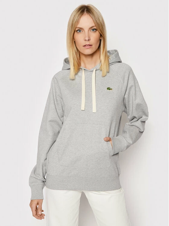 Flash Sale 🤩 Lacoste Μπλούζες Χωρίς Φερμουάρ Μπλούζα Unisex SH9202 Γκρι Loose Fit 🛒 - Image 4
