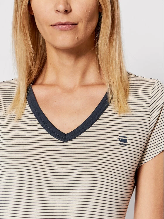 Κουπόνι 😀 G-Star Raw Γυναίκες T-shirts T-Shirt Eyben Stripe D21314-C483-D166 Έγχρωμο Slim Fit ✔️ - Image 4