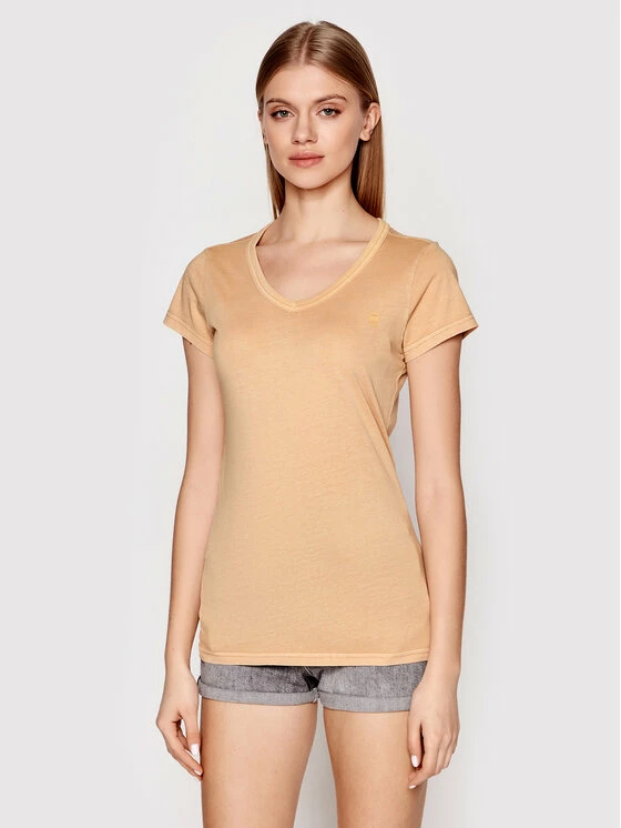 Τοπ 10 🔔 G-Star Raw Γυναίκες T-shirts T-Shirt Lyon D21242-B059-C984 Μπεζ Regular Fit 👍