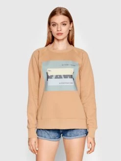 Φτηνός 🥰 G-Star Raw Γυναίκες Μπλούζες Μπλούζα Covered D21387-A971-C963 Μπεζ Straight Fit 😍