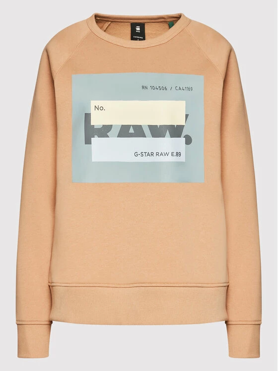 Φτηνός 🥰 G-Star Raw Γυναίκες Μπλούζες Μπλούζα Covered D21387-A971-C963 Μπεζ Straight Fit 😍 - Image 5