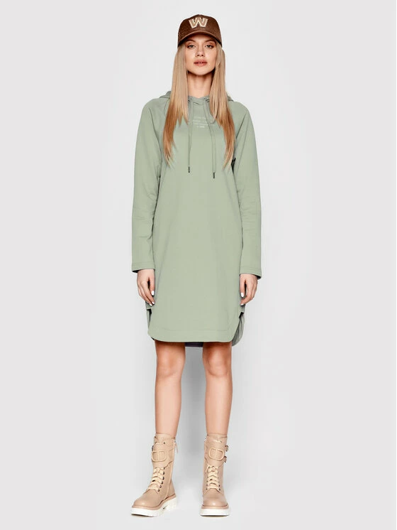 Αγορά ⌛ G-Star Raw Γυναίκες Πλεκτά Φορέματα Φόρεμα υφασμάτινο Heavy Sherland D21382-A613-C959 Πράσινο Relaxed Fit 🧨 - Image 2