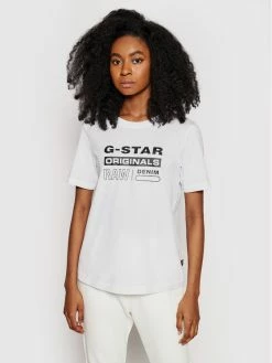 Τοπ 10 🛒 G-Star Raw Γυναίκες T-shirts T-Shirt Lyon D19953-4107-110 Λευκό Regular Fit ⌛