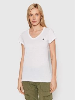 Συμφωνίες ✨ G-Star Raw Γυναίκες T-shirts T-Shirt D04434-2757-110 Λευκό Slim Fit 😉