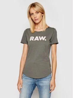 Εξοδος ❤️ G-Star Raw Γυναίκες T-shirts T-Shirt Graphic D19950-4107-1260 Γκρι Slim Fit 😀