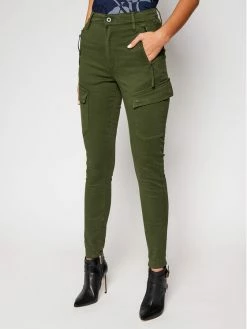 Εκπτωση 🎁 G-Star Raw Γυναίκες Υφασμάτινα Παντελόνια Παντελόνι υφασμάτινο High G-Shape D18051-C106-C026 Πράσινο Skinny Fit 🥰