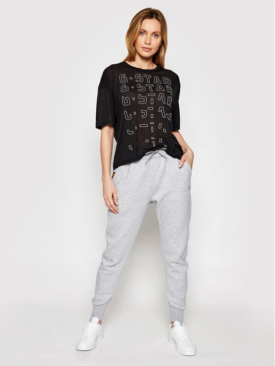 Προϋπολογισμός ✨ G-Star Raw Γυναίκες T-shirts T-Shirt Sheer Faded Graphic D19200-9908-6484 Μαύρο Relaxed Fit 😍 - Image 2