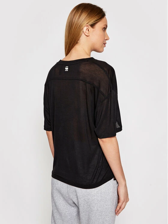 Προϋπολογισμός ✨ G-Star Raw Γυναίκες T-shirts T-Shirt Sheer Faded Graphic D19200-9908-6484 Μαύρο Relaxed Fit 😍 - Image 3