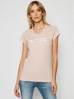 Προϋπολογισμός 🔥 G-Star Raw Γυναίκες T-shirts T-Shirt Graphic 20 D15115-4107-7176 Ροζ Slim Fit 💯