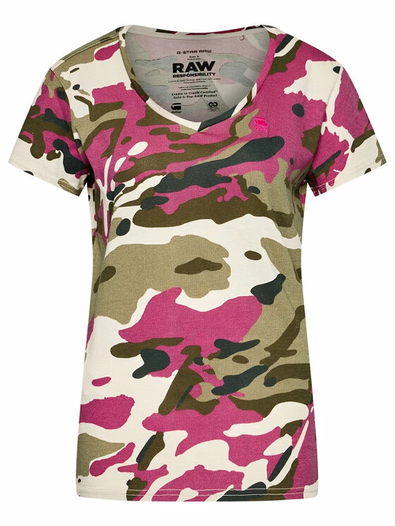 Το φθηνότερο ⭐ G-Star Raw Γυναίκες T-shirts T-Shirt Allover Camo Print D19231-C721-C374 Έγχρωμο Regular Fit 💯 - Image 5