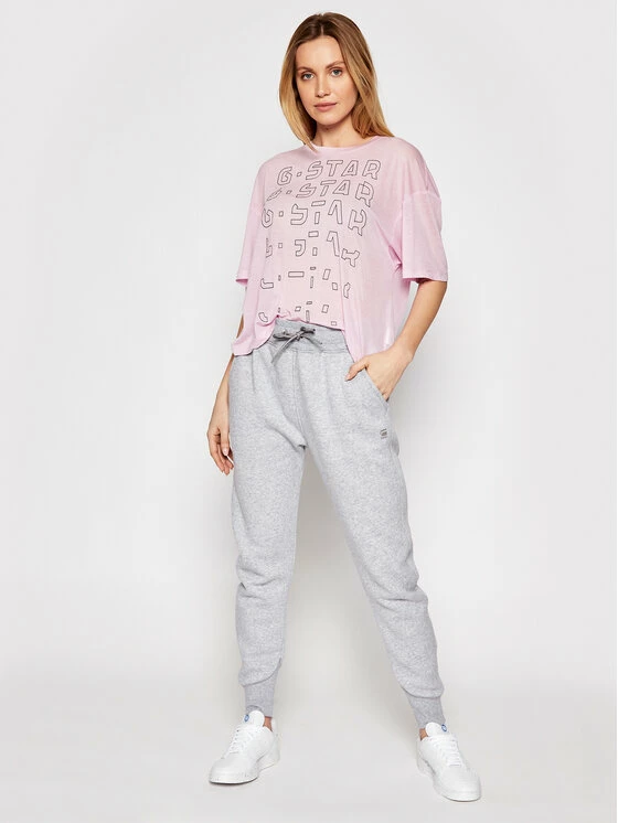 Κουπόνι 🔥 G-Star Raw Γυναίκες T-shirts T-Shirt Sheer Faded Graphic D19200-9908-C340 Ροζ Relaxed Fit ⌛ - Image 2