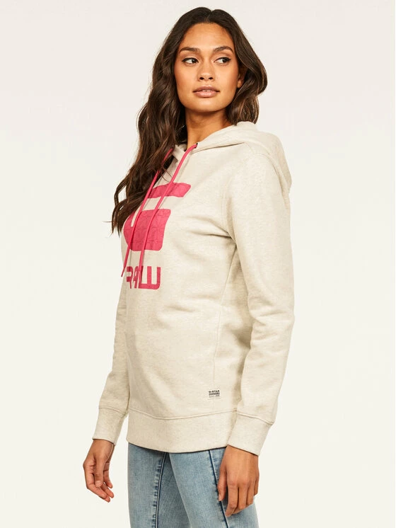 Προϋπολογισμός 💯 G-Star Raw Γυναίκες Μπλούζες Μπλούζα Boyfriend Diamond Line Graphic Hooded D16236-A613-971 Γκρι Loose Fit ❤️ - Image 2